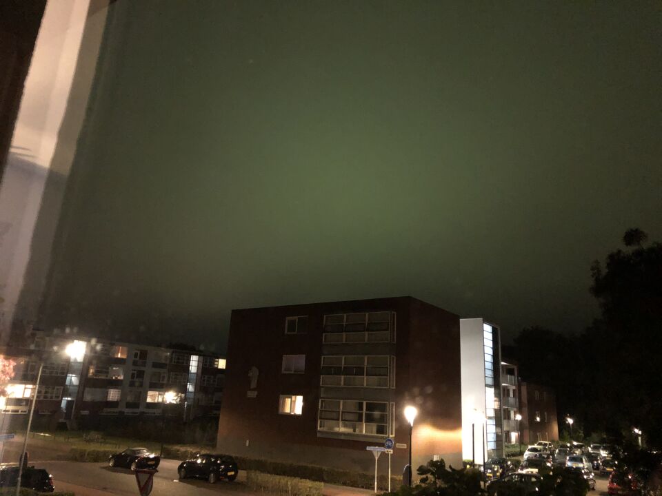 Groen helder licht veranderd van vorm foto