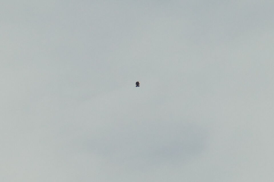 Soort capsule hoog in de lucht foto