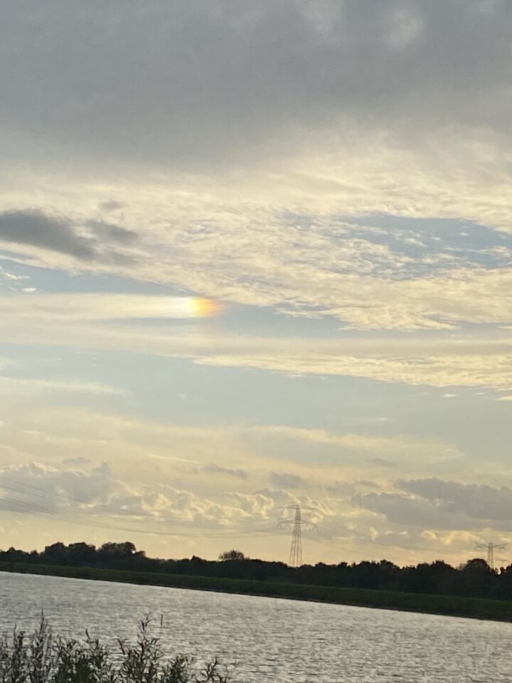 Een groot fel orange / heel licht foto