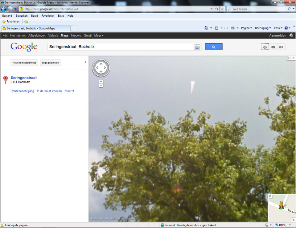 Ufo boven Bocholtz op Google Maps foto