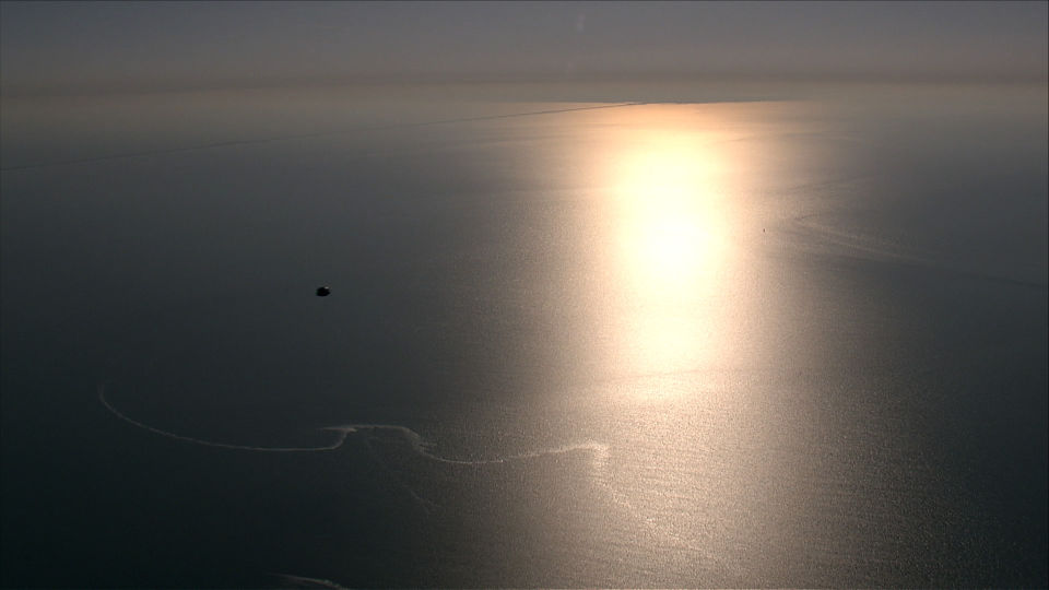 UFO boven Waddenzee foto