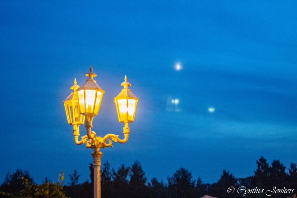 Foto van lantaarn tijdens bruiloft en 3 lichten foto