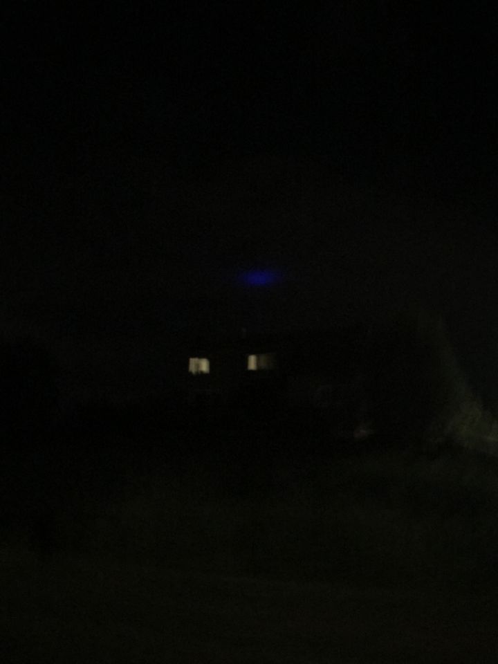 Blauwe lichtbol foto