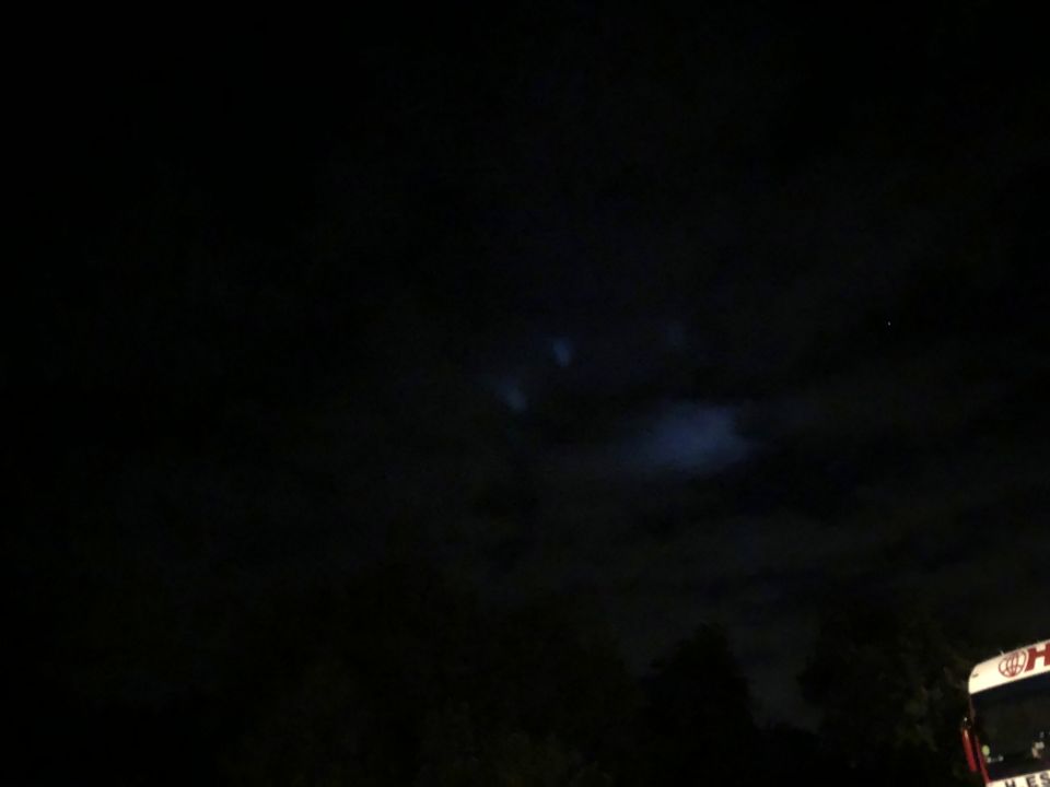 UFO Venlo Blauwe lichtbollen. foto